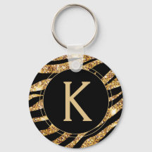 Guld Glam Monogram Animal Print