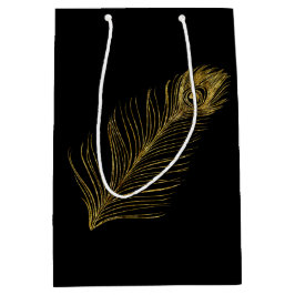 Guld Glam och Black Peacock Feather