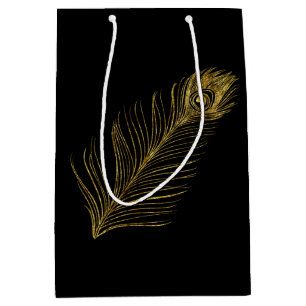 Guld Glam och Black Peacock Feather