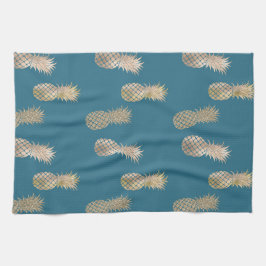 Guld Glam Pineapples Kökshandduk