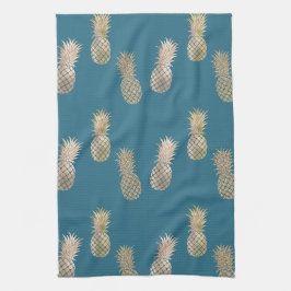 Guld Glam Pineapples Kökshandduk