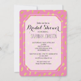 Guld Glam Rosa Abstrakt Möhippa  Inbjudningar