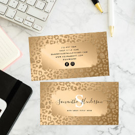 Guld Glam Social Media (Glam Elegant) för djurutsk Visitkort