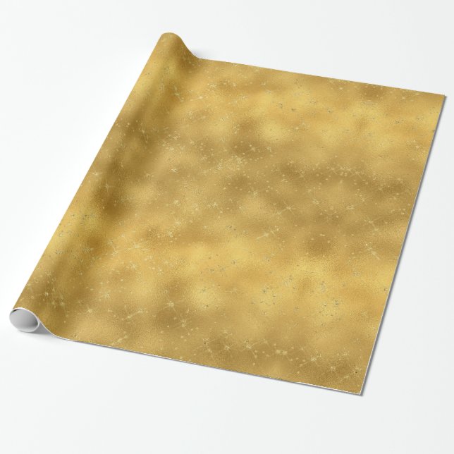 Guld Glam Sparkles Presentpapper (Utrullad)