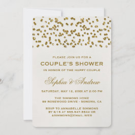 Guld Glamor Glitter Confetti Couppes Shower Inbjudningar