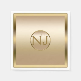 Guld Glans Gyllene Blank Modern Glamourfestival Pappersservett