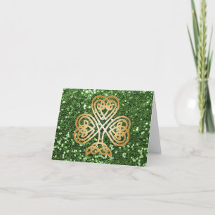 Guld- glänsande Celtic glitter för Kort