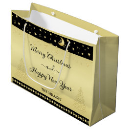 Guld glänsande julstjärnor, tassar på guld och sva