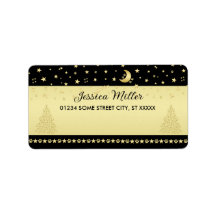 Guld glänsande julstjärnor, tassar på guld och sva