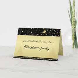 Guld glänsande julstjärnor, tassar på guld och sva inbjudan