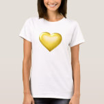 Guld glas t shirt<br><div class="desc">Den här t-shirt-skjortan har ett guld-hjärta med ett glasst utseende i mitten. Klicka på "Anpassa den!" för att åter placera guld-glashjärtat, ändra t-shirt färg och/eller lägga till personlig text. Välj teckensnitt stil, storlek och färg. Kärnglaset i guld är underbart för en 50-årsdag för firande i bröllop.</div>
