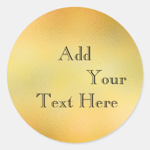 Guld glasféfaux faux Glitter Customize Classic Runt Klistermärke