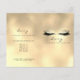 Guld Glass Glitter Makeup Öga Lash Prices-bipackse Flygblad
