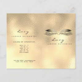 Guld Glass Glitter Makeup Öga Lash Prices-bipackse Flygblad
