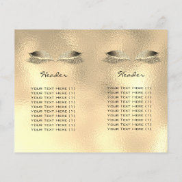 Guld Glass Glitter Makeup Öga Lash Prices-bipackse Flygblad