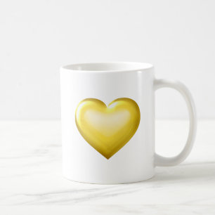 Guld Glass Heart Kaffemugg