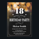 Guld Glitter 18:e födelsedagsinbjudan Inbjudningar<br><div class="desc">Guld Glitter 18:e födelsedagsinbjudan. Vit typografi. Bakgrund för svarta och vita kritor. Vuxen Birthday. Male Manar eller Women Birthday. Kids Boy eller Girl Dam Tonåring Teenage Bday Inbjudan. 13:e 15:e 16:e 18:e 20:e 30:e 40:e 60:e 70:e 80:e 90:e 100:e. Vilken ålder som helst. Om du vill göra ytterligare anpassningar klickar...</div>