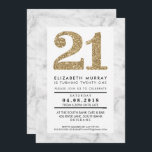 GULD GLITTER 21 21:a INBJUDAN-marmor Inbjudningar<br><div class="desc">*** OBS! EFFEKTEN GULD GLITTER ÄR ETT UTTRYCKT BILD *** En inbjudan till trendiget för BIRTHDAY för alla åldrar - kontakta mig för att ändra glitter-typ för dig! Du kan enkelt lägga till egna detaljer eller slått anpassningsknappen som mall och lägga till eller ändra text, typsnitt, storlekar osv. TIP: 1....</div>