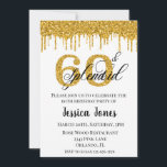 Guld Glitter 60 60:e helgdag 60 dagar Inbjudningar<br><div class="desc">Den här designen har skapats genom digital grafik. Det kan vara personlig i området att tillhandahålla eller anpassa genom att klicka för att anpassa ytterligare alternativ och ändra namn, initialer eller ord. Du kan också ändra texten färg och stil eller ta bort texten för en bilddesign. Kontakta mig på colorflowcreations@gmail.com...</div>