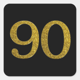 Guld Glitter 90 Wide Tont Fyrkantigt Klistermärke