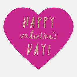 Guld glitter, alla hjärtans dag, hjärtdekalett hjärtformat klistermärke