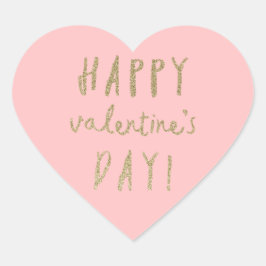 Guld glitter, alla hjärtans dag, hjärtdekalett hjärtformat klistermärke