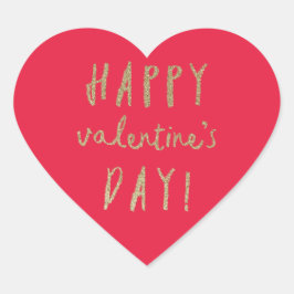 Guld glitter, alla hjärtans dag, hjärtdekalett hjärtformat klistermärke