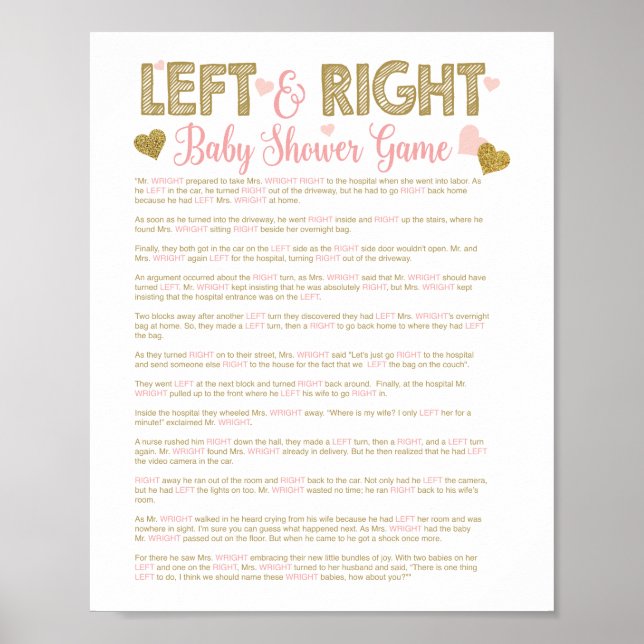 Guld Glitter babyskor Lämnat Högernas artikelspel Poster (Framsidan)