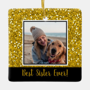 Guld Glitter, bästa syster i julas Julgransprydnad Keramik