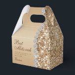 Guld Glitter Bat mitzvah Presentaskar<br><div class="desc">Det fantastiska Bat mitzvah tacket för guld glitter och diamanter som ni föredrar skulle vara perfekt för er händelse. Det skulle vara underbart för ett godis station, för ett tack till bord eller för varje ställe med en tjänst. Se till att du beställer tillräckligt för alla dina gäster. Det ingår...</div>