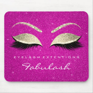 Guld Glitter, Beauty Shock rosa Lash Musmatta