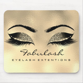 Guld Glitter Beauty Studio Lashtillägg  Musmatta