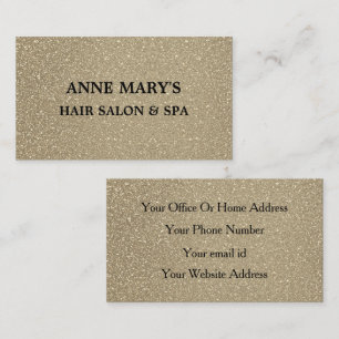Guld Glitter Black Hair Salon Spa Modern Classy Visitkort