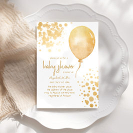 Guld Glitter Blegon Simple Boy Baby Shower Inbjudningar