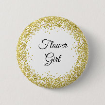 Guld- glitter. Blommagirl.