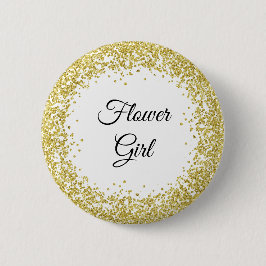 Guld- glitter. Blommagirl. Knapp