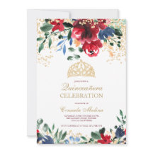 guld glitter blommigt fototiara Quinceañera