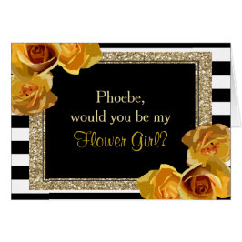 Guld Glitter Blommigt kommer att bli min blomma fl OBS Kort