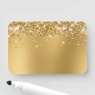 Guld Glitter Blur Tomt Namnbricka
