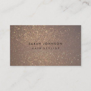 Guld Glitter Bokeh Hair Stylist Affärskort Visitkort