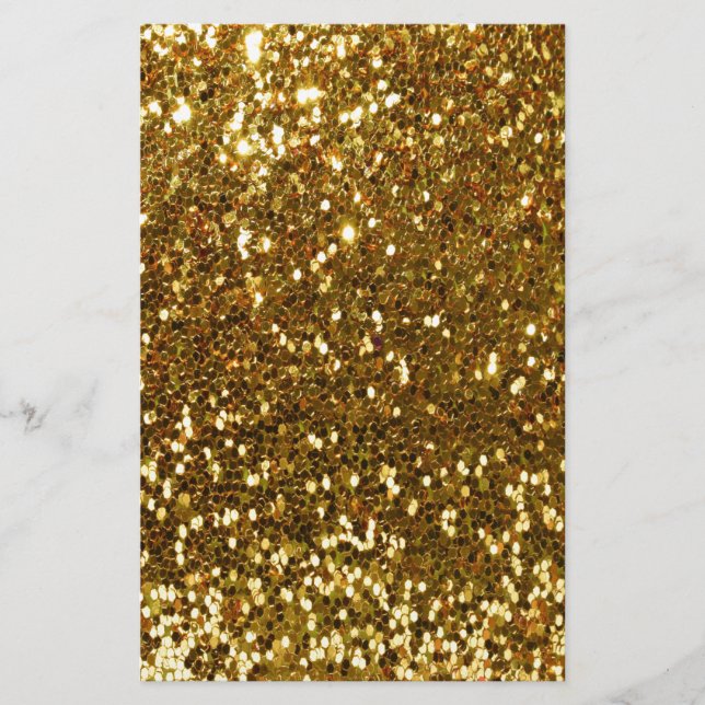 Guld Glitter Brevpapper (Framsida)