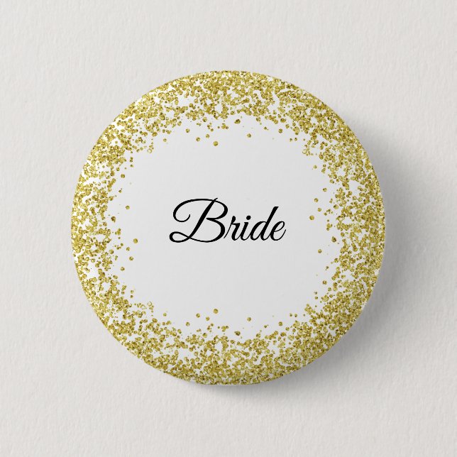 Guld- glitter. Bride. Knapp (Framsida)