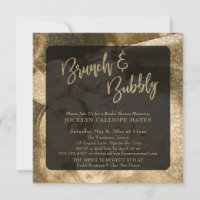 Guld Glitter Brunch & Bubbly Champagne Foto
