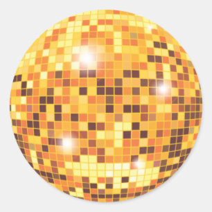 Guld-Glitter-centret för Boll-rundan Runt Klistermärke