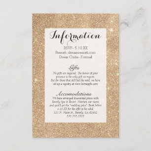 Guld Glitter Chic Glamoral Sparkles Tilläggskort