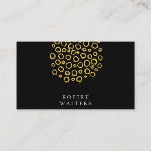 Guld Glitter Circle Foil Mönster Visitkort