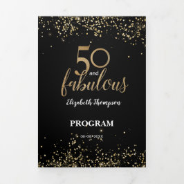 Guld Glitter Confetti 50 och Fabulous Anpassningsb