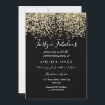 Guld Glitter Confetti Black 40-årsdagen party Inbjudningar<br><div class="desc">Guld Confetti Black 40-årsdagen party Benice Faux Guld Glitter Konfetti-inbjudan. Matchande samling i Niche- och Nest-butiken. Design Courtesy of Studio Danmark</div>