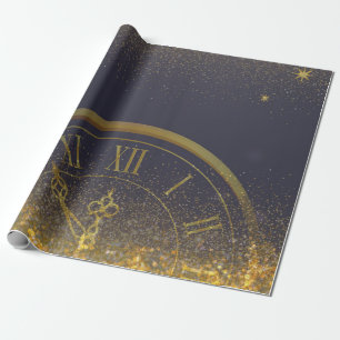 Guld Glitter Confetti midnatt Presentpapper