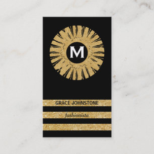 Guld Glitter Contemporary Visitkort